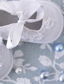 White baptism dress and accessories
