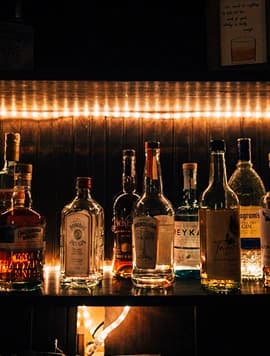 Bar setup for corporate event
